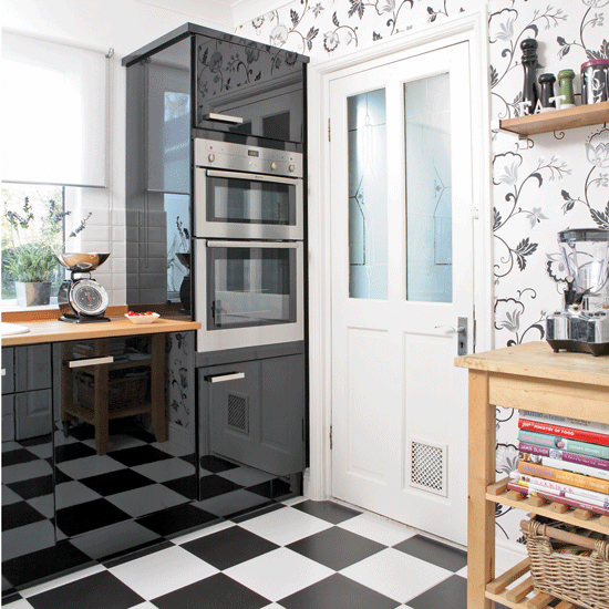 wallpaper kitchen. Feature+wall+wallpaper