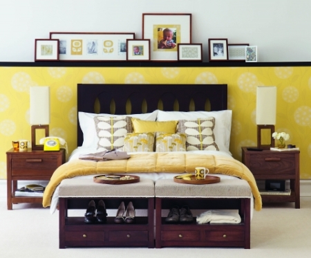 Yellow retro bedroom set