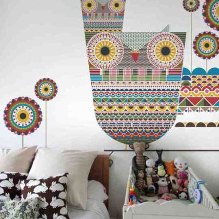 wallpaper for kids rooms. roomenvy - children's room owl wallpaper
